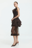 Amaryllis Midi Dress Chocolate