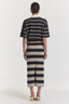 Hibiscus Polo Navy Stripe