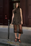 Amaryllis Midi Dress Chocolate