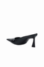 Skylar Mule Black Oily Crinkle