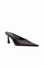 Skylar Mule Burgundy Snake
