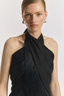 Crown Wrap Scarf Top Black