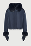 Short Technical Down Jacket Navy