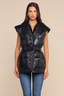 Ignis Puffer Belted Vest Black