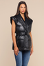 Ignis Puffer Belted Vest Black