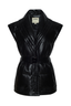 Ignis Puffer Belted Vest Black