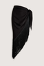 Crown Wrap Scarf Top Black