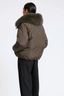 Short Technical Down Jacket Dark Grey
