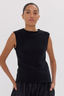 The Rolled Edge Tank Black