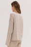The Cable Knit Jumper River Pebble