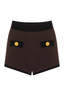 Lumi Knit Micro Short Dark Brown/Black