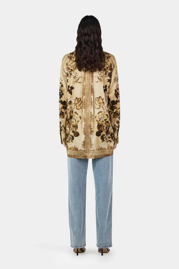 Lorenzo Shirt Sepia Floral