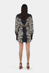 Constance Linen Mini Dress Midnight Bells Beach