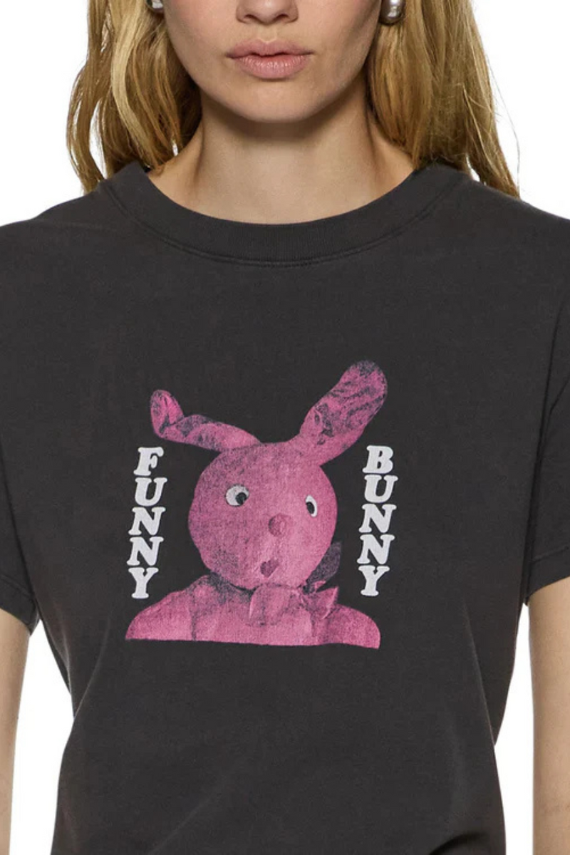 Funny Bunny Shrunken SS Tee Washed Black