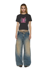 Funny Bunny Shrunken SS Tee Washed Black