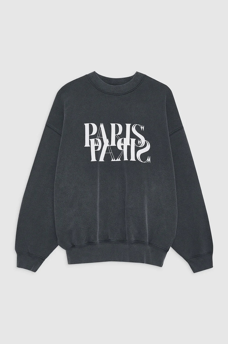 Jaci Sweatshirt Paris Washed Black