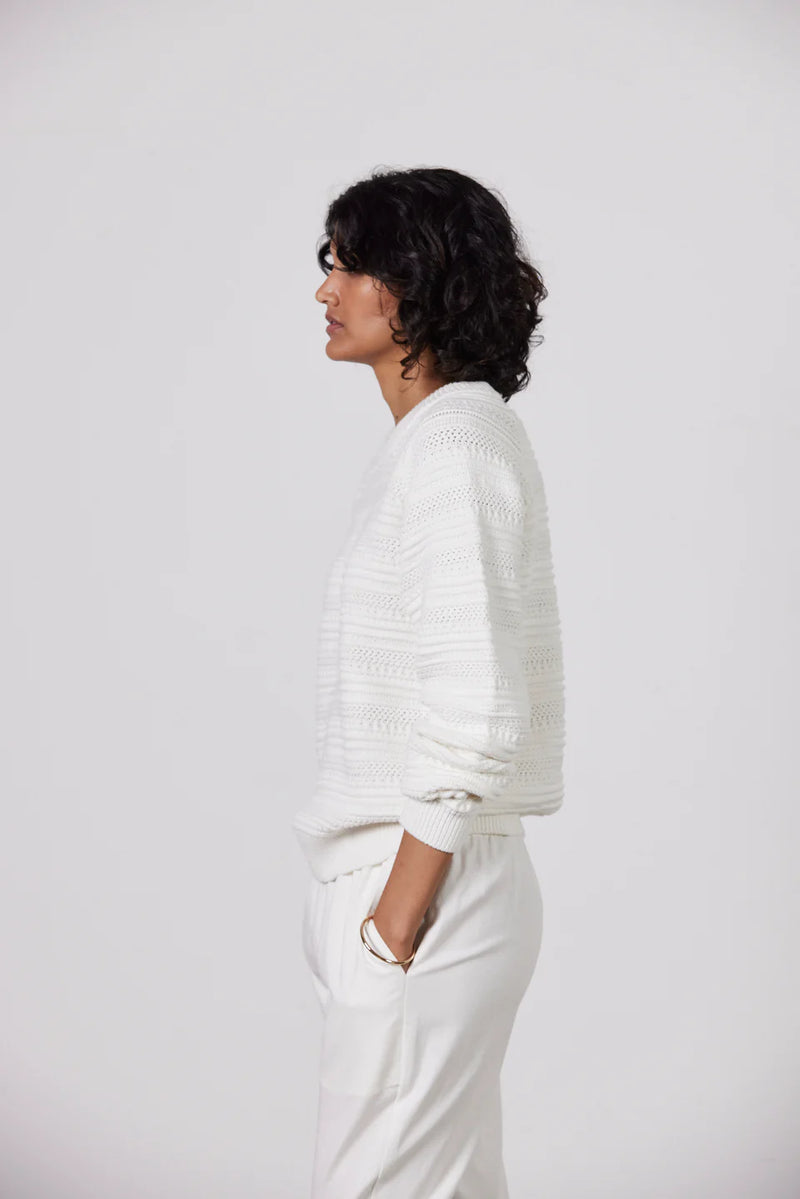 Lucas Cotton Sweater White