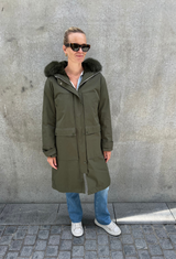 Parka Cotton Lined Fur 100cm Hunter Green