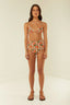 High Waisted Bikini Bottoms Brown Emblem