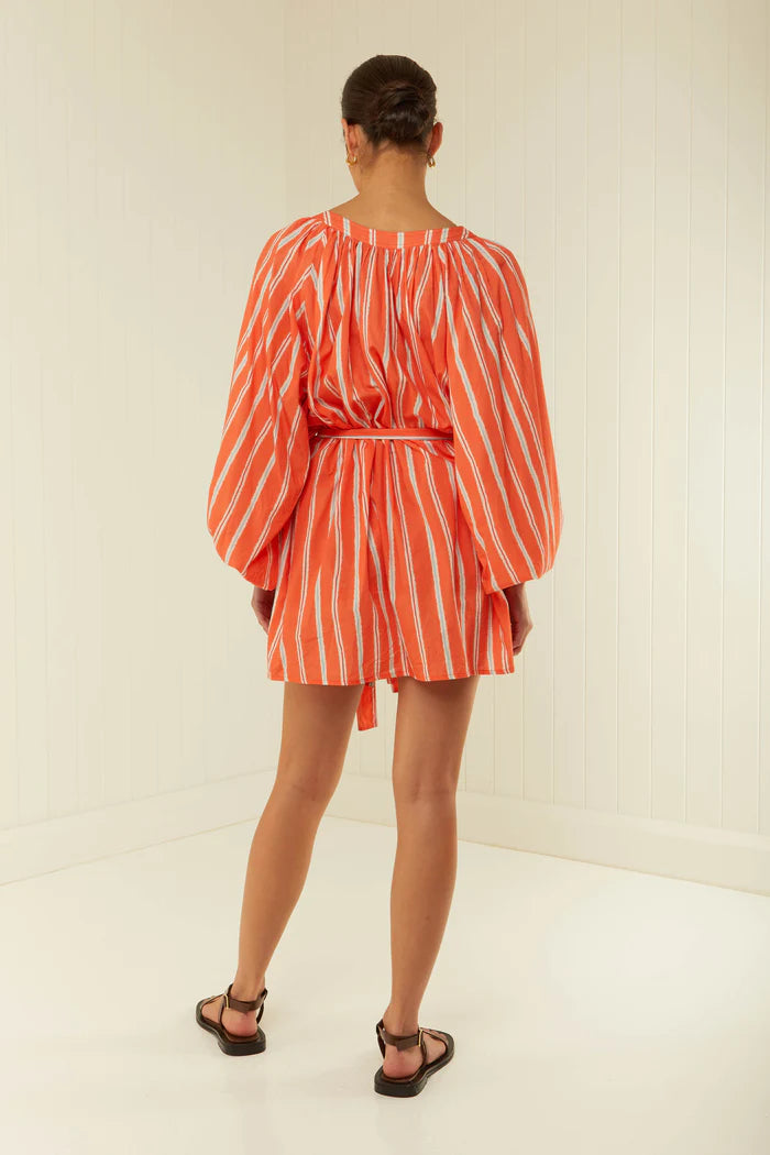 Sardinia Dress Orange Stripe