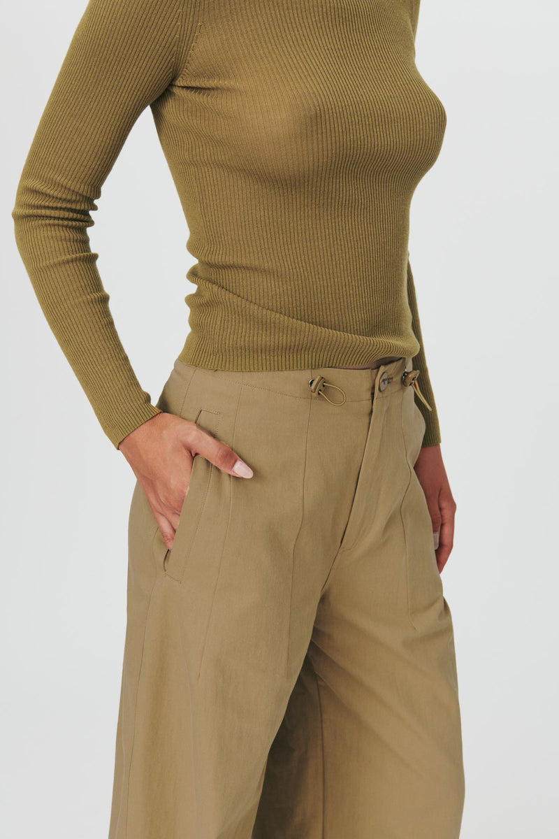 Parachute Pants Ecru Olive