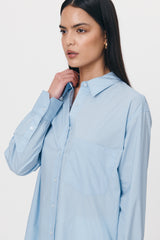 Ramona Organic Long Sleeve Shirt Sky Blue