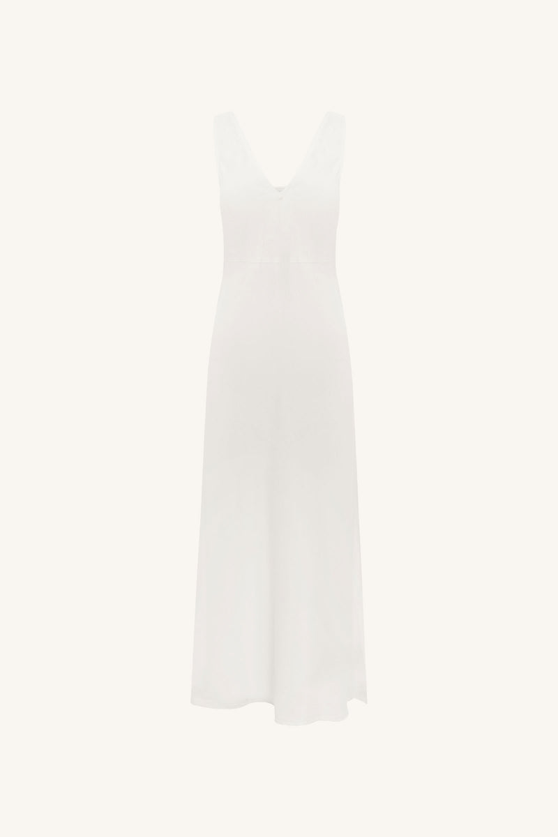 Regina Linen Maxi Dress Bone