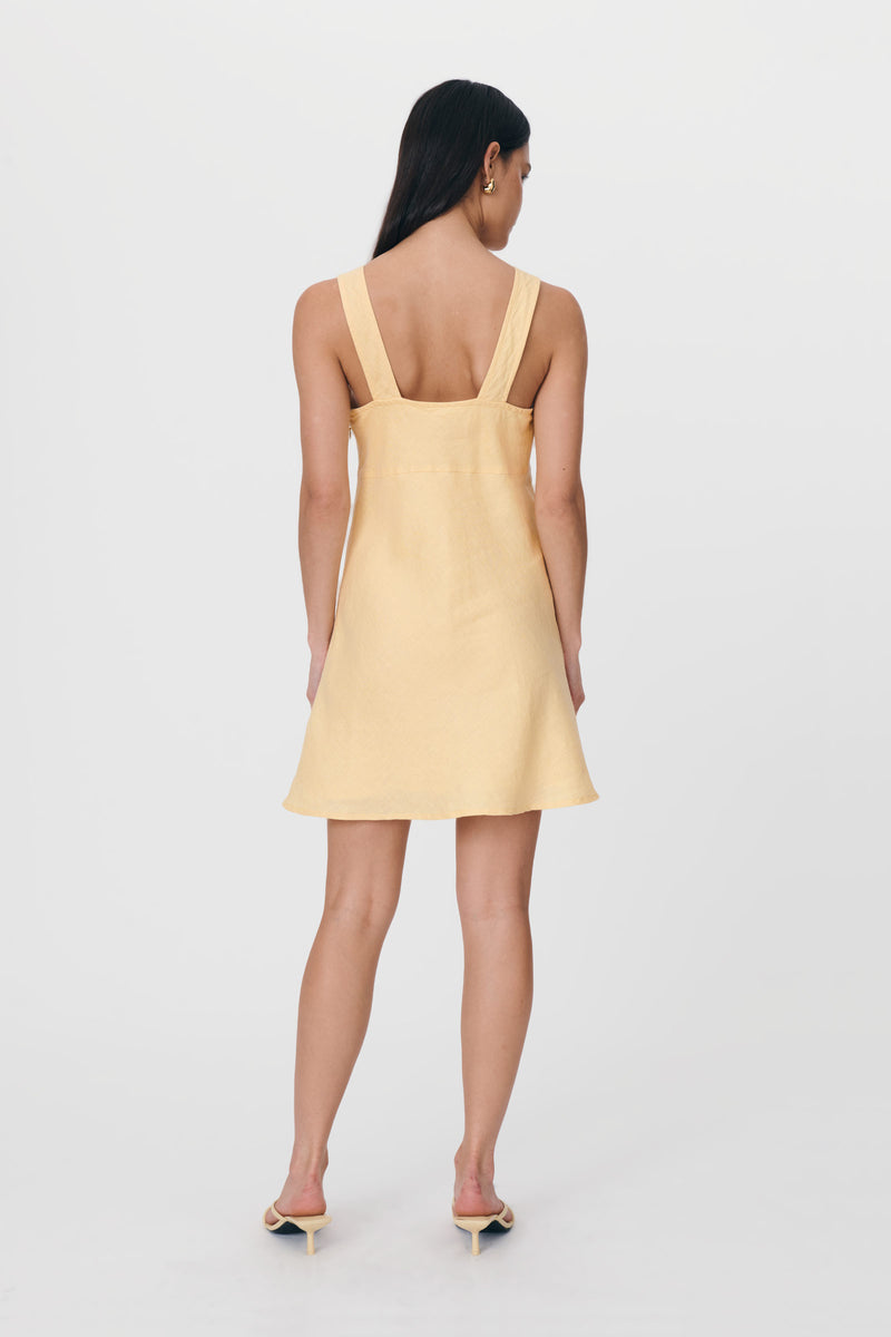 Regina Linen Mini Dress Butter