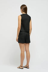 Martine Linen Shorts Black