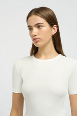 Core Bamboo Short Sleeve Top White