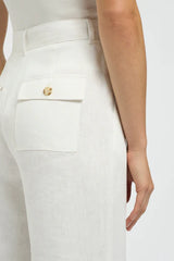 Martine Linen Trousers White