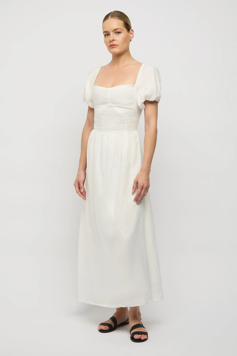 Larissa Linen Dress White