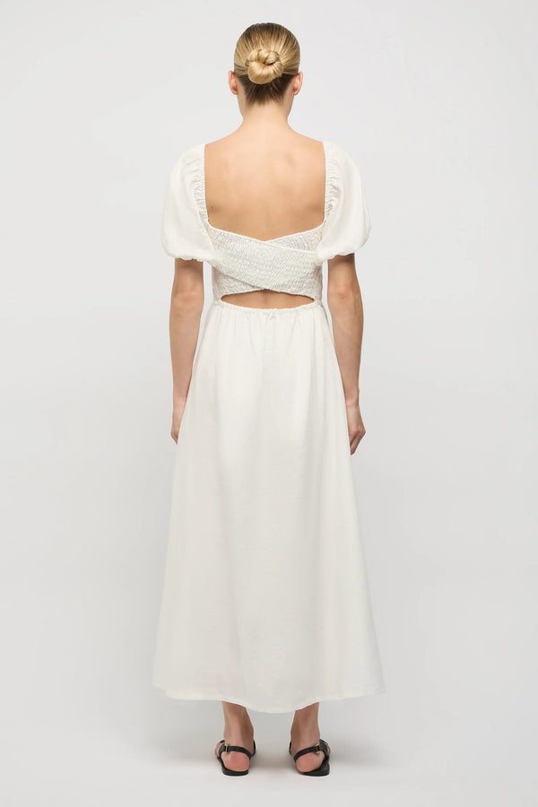 Larissa Linen Dress White