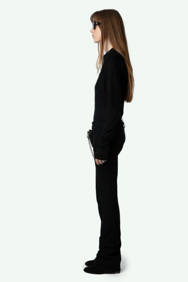 Sally Diamante Jumper 100% Cashmere Noir