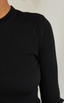 Clyde Rib Long Sleeve Tee Black
