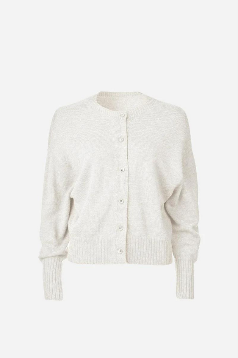 Hart Merino Cardigan Ivory Marl