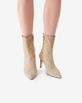 Davy Match Suede Boots Beige