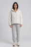 Down Hooded Puffer Jacket Off White