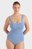 Coverage Square Neck Swim Cornflower
