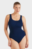 Coverage Square Neck Swim Navy