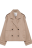 Rickie Cropped Trench Beige