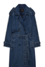 Rickie Maxi Trench Cabana Blue