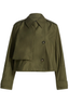 Jamie Cropped Trench Army Green