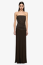 Xanthi Strapless Maxi Dress Bitter Choc