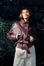 Alya Cinch Leather Jacket Merlot