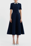 Xena Short Sleeve Midi Dress Navy