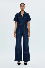 Jacob Short Sleeve Carpenter Jumpsuit Alpine