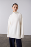Slouchy Cable Knit Sweater Cream