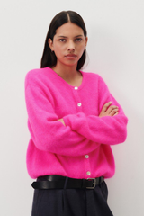 Vitow Cardigan Neon Pink Melange