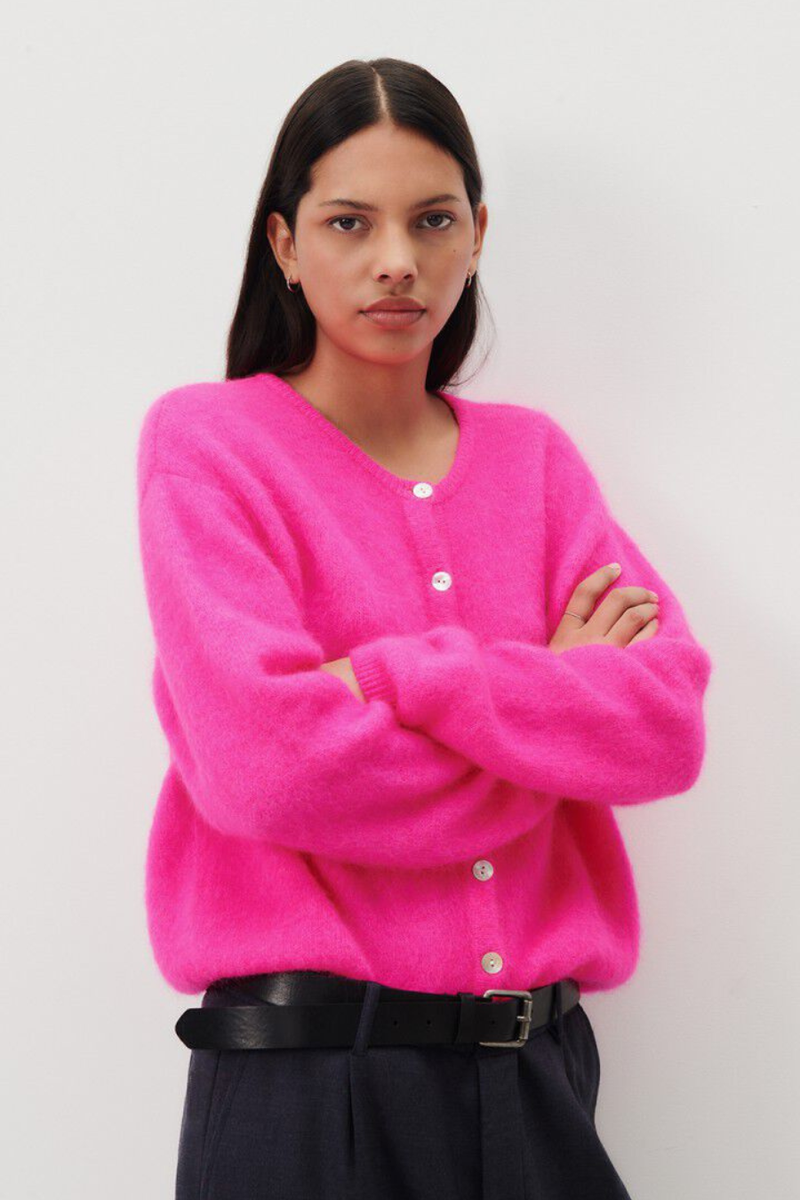 Vitow Cardigan Neon Pink Melange